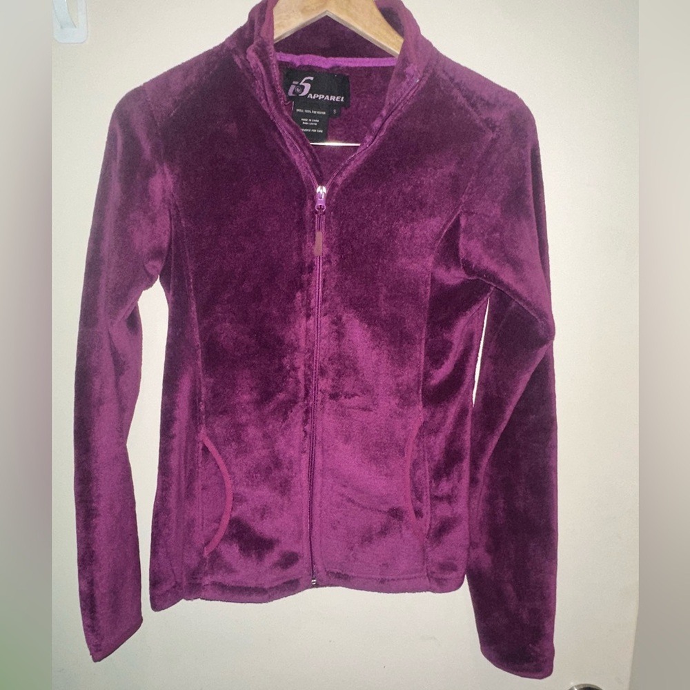 Purple Fleece Zip-Up Jacket